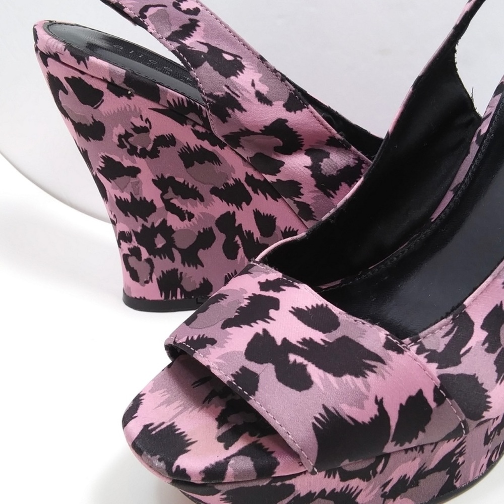 ALICE + OLIVIA PinkAnimal Print Platform Sandals Size 8.5 - Picture 8 of 8